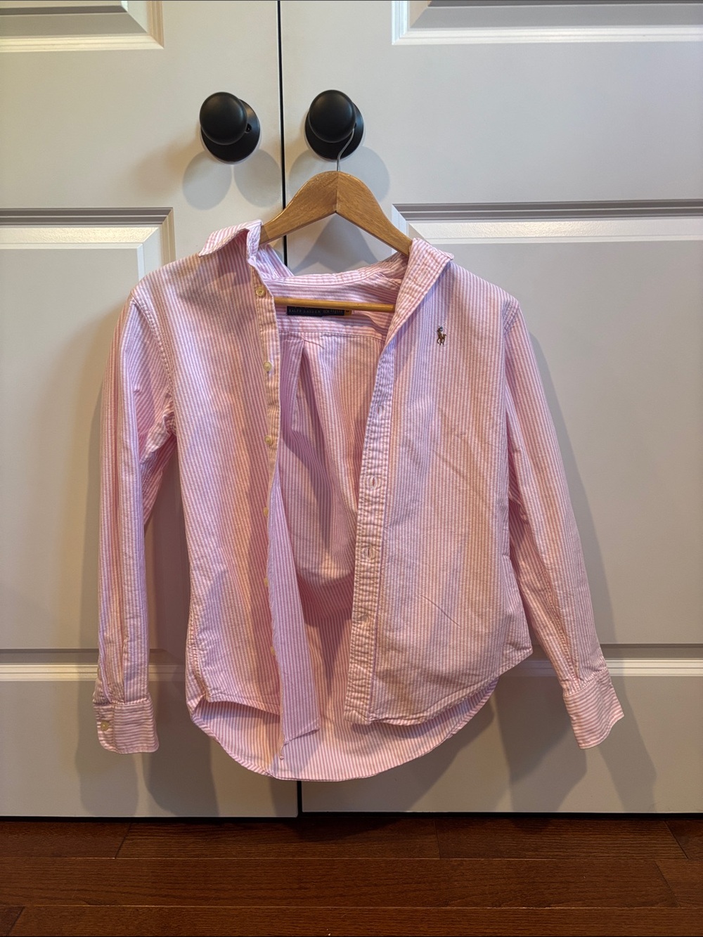 Ralph Lauren Light Pink Striped Cotton Button-Down Shirt